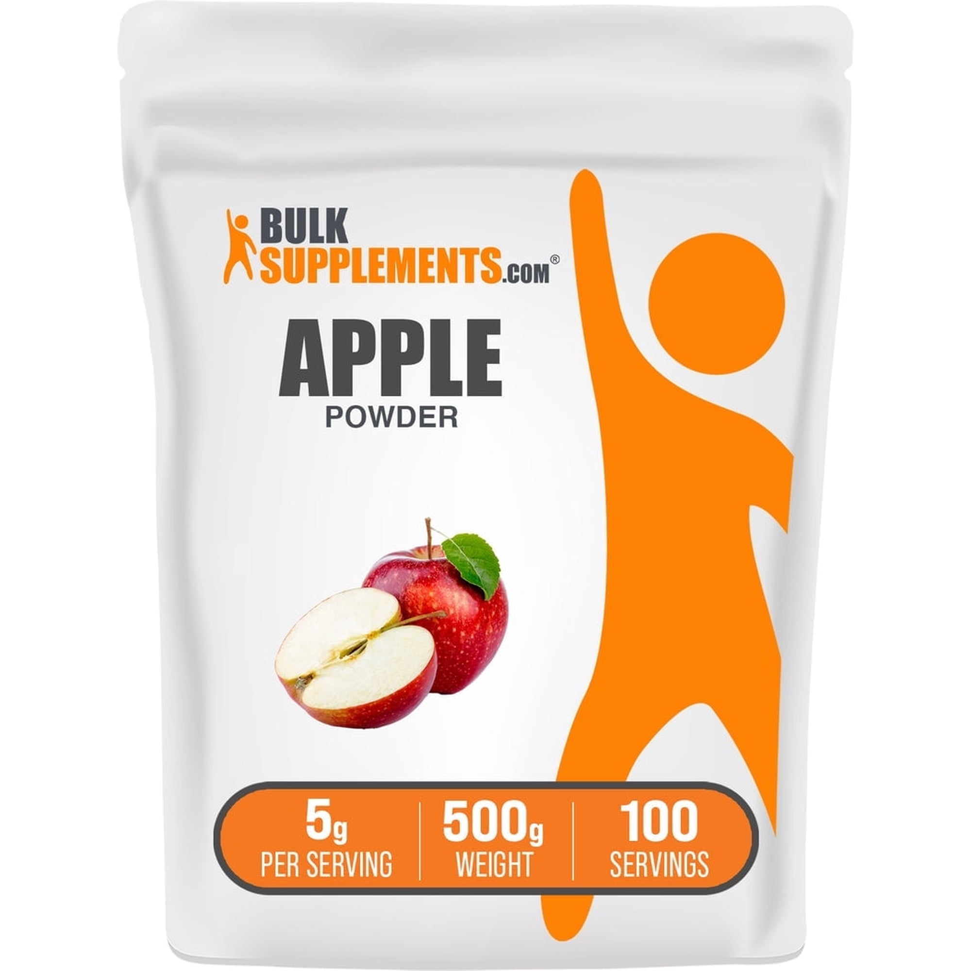 BulkSupplements Apple Powder, Fiber Supplement, Natural Flavor, 500g, 100 Servings