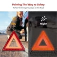 thumbnail image 2 of Triangles d'Avertissement pour Voiture, Panneau de Stationnement Sécurisé Triangle Plaque d'Avertissement Réfléchissante Kit de Sécurité Auto pour Véhicules à Moteur Triangle de Sécurité Rouge, 2 of 5