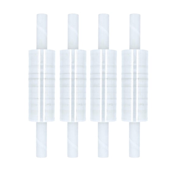 SSBM Stretch Wrap with Extended Core Handle 20" x 1000' 45 Gauge 4 Rolls Clear Plastic Shrink Film for Pallet Packaging