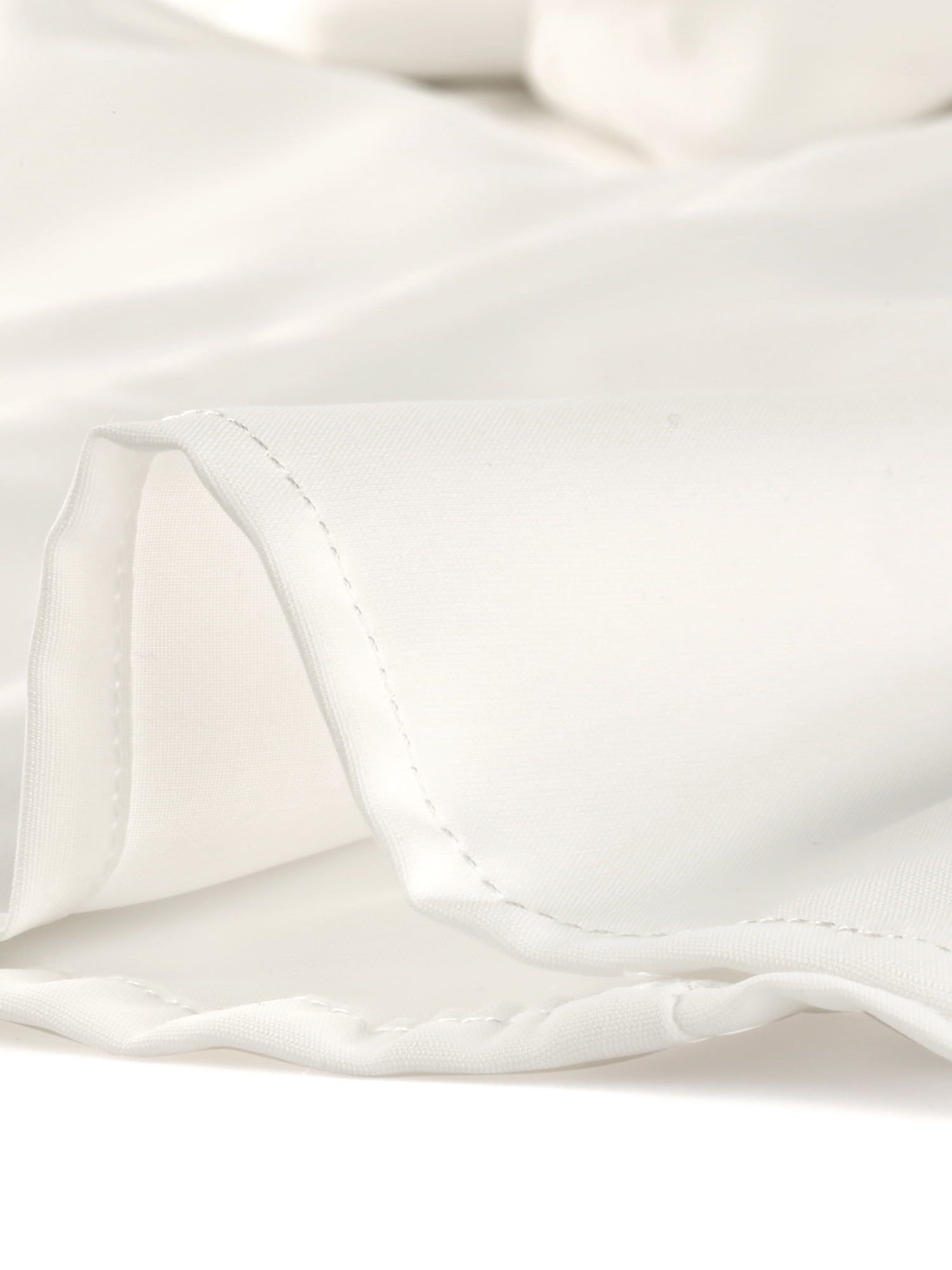 DARING DIVA Women's Peter Pan Collar Long Sleeve Work Office Shirt L Cream White