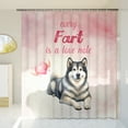 thumbnail image 3 of Every Fart is Love Note Alaskan Malamute Guilty Face Happy Valentine's Shower Curtain Alaska Mal Dog Lovers Gifts Waterproof Bathroom Bathtub Curtain - 01016, 3 of 5