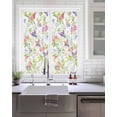 thumbnail image 2 of Window Privacy Film Spring Floral Stained Glass Window Film Decorative Sun Block Window Cover Summer Flowers Botanical Birds Window Clings Static Adhesive Sticker for Bathroom 17.7"x39.3", 2 of 7