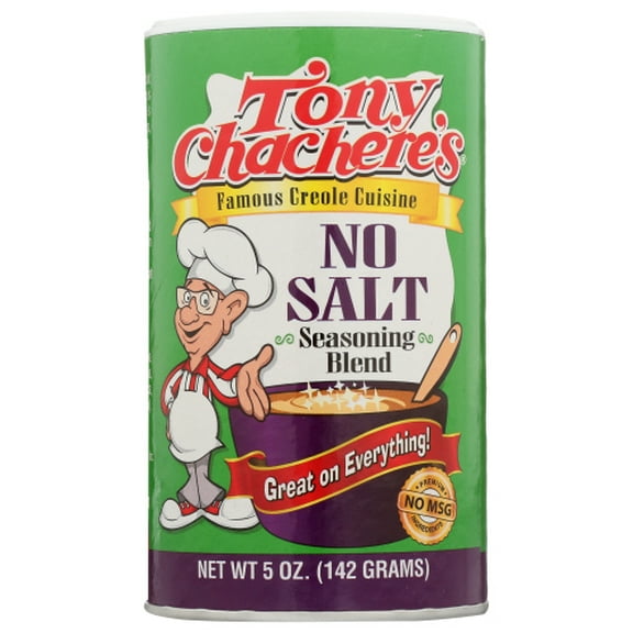 (Pack of 6) Tony Chachere's Seasoning Creole No Salt 5 Oz