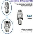 thumbnail image 4 of 3/8 Quick Connect Fittings,Pressure Washer Quick Connect Kit,Stainless Steel Adapter Set Female and Male Thread(4Pieces), 4 of 7
