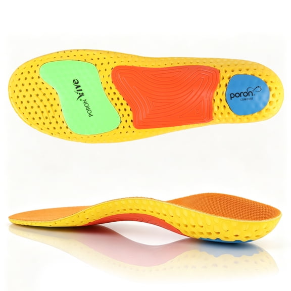 Ailaka Arch Support Insoles with PORON Cushioning, High Arch Heel Cup, Breathable EVA, for Running, Basketball and Hiking, for Men and Women, 1 Pair