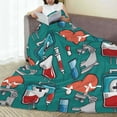 thumbnail image 6 of Honeii Medical Elements Print Fleece Blanket - Throw Blanket for Bed, Sofa, Couch, Camping, and Travel , Microplush Ultra Soft Warm Blanket-60"x50", 6 of 7