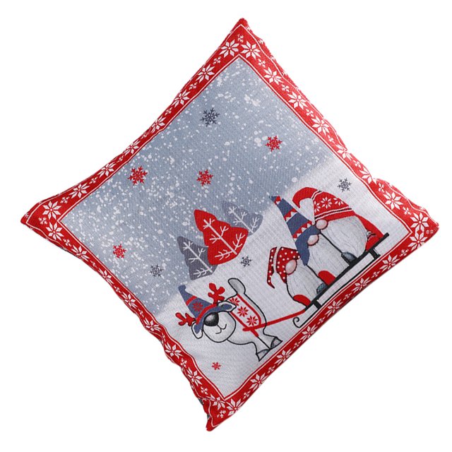 Yuarrent Funda de almohada de Navidad para el hogar, adorno de Festival Adorable, fundas de almohadas de Navidad, funda de cojín, fundas de cojines de Kits de decoración para fiestas Rojo Yuarrent HA069751-01