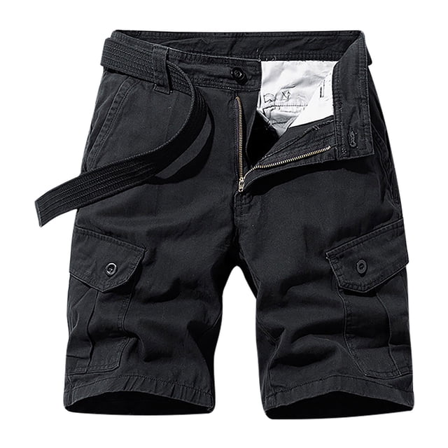 Leutsin Hommes Poche Fermeture Éclair Résilience Temps de Loisirs Outillage Pantalons Courts