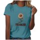 thumbnail image 2 of Fiudx Liquidación de Ahorros de Verano Blusas Estampadas a La Moda para Mujer Top de Cuello Redondo de Manga Corta, 2 of 4
