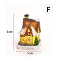 thumbnail image 5 of Gunhay Lighted Christmas Village Houses Set, Battery Operated Resin Christmas House with LED Light Village Figurines, F, 5 of 7