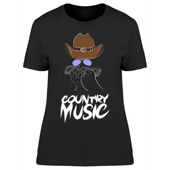 Country Music Hat T-Shirt Women -Image by Shutterstock, Female 3X-Large