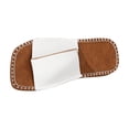 thumbnail image 2 of Xfvqtps Flat Sandals for Women Slide Open Square Toe Split Joint Leather Soft Sole Non Slip Breathable Beach Summer Slide Sandals White, 2 of 9