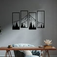 thumbnail image 3 of ESTART 4 PCS Metal Mountain and Forest Wall Art, Minimalist Line Design Nature Decor for Living Room, Bedroom,  Office (47"L x 26"W), 3 of 9