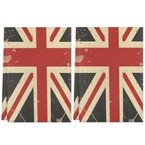 Retro UK Flag Kitchen Towel Set of 2 Soft Absorbent Hand Towels Decorative Dish Towel for Home Kitchen Bathroom Farmhouse Holiday Dish Drying Cloth 17.7x28.3 Inch