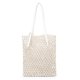 thumbnail image 1 of Bolso de hombro de paja Bolsos de compras de malla de algodón tejido hueco para mujer (blanco) Likrtyny multifunción de oficina, 1 of 9