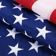 thumbnail image 3 of TOPFLAGS 5x8 feet 50 stars American Flag,Embroidered 210D Embroidered Stars,Sewn Stripes,3 Brass Grommets,Indoor/Outdoor,Vibrant Colors,Quality Polyester,US USA Flag, 3 of 8