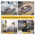 thumbnail image 4 of Pingliang Home Sectional Sofa with 2 Storage Ottomans,L Shaped 4 Seat Sofa Couch with Coffee Table Ottoman,Modern Linen Sofa for Living Room,Apartment,Office,Studio,Light Gray, 4 of 13