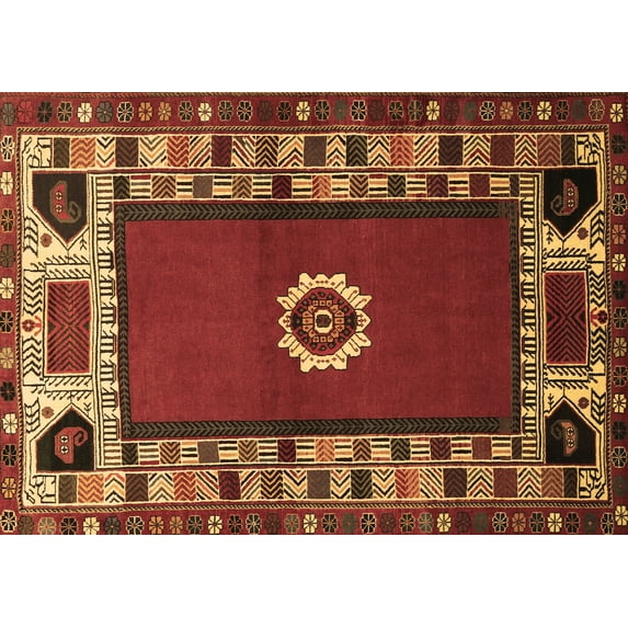 Ahgly Company Indoor Rectangle Persian Brown Traditional Area Rugs, 2' x 4'