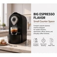 thumbnail image 5 of Mixpresso Espresso Machine for Nespresso Compatible Capsule, Single Serve Coffee Maker Programmable for Espresso Pods, Premium Italian 19 Bar High Pressure Pump 27oz 1400w Black Coffee Maker, 5 of 10