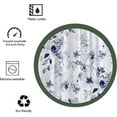 thumbnail image 5 of Blue Floral Shower Curtain,Watercolor Navy and White Flower Lush Blooms Bath Curtains,Modern Blue Ink Botanical Bathroom Curtains Sets with 12 Hooks 72x72in,Waterproof Fabric, 5 of 6
