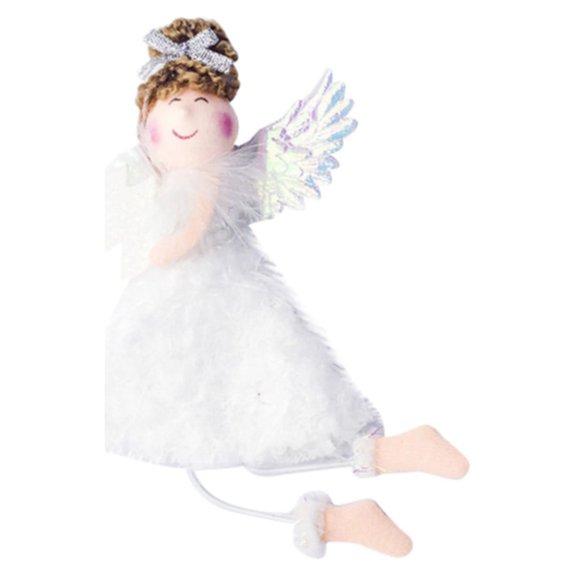 Tkrady Christmas Ornaments-Christmas Plush Angel Hanging Ornaments Xmas Tree Pendant Home Christmas Decoration Girl Birthday Party Decor