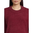thumbnail image 4 of Time and Tru Women's Long Sleeve Eyelash Crewneck Pullover Sweater, Sizes XS-XXL, 4 of 5