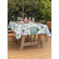 thumbnail image 2 of Outdoor Tablecloth with Umbrella Hole and Zipper, Green Grey Pumpkins Fall Rectangle Table Cloth 54x80 Inch Waterproof Tablecloth, Autumn Botanical Thanksgiving Picnic Table Cover for Patio Camping, 2 of 7