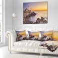 thumbnail image 2 of Designart Portland Head Lighthouse Maine - Modern Seascape Throw Pillow - 18x18, 2 of 4