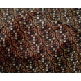 thumbnail image 4 of oneOone Silk Tabby Fabric Leaves & Floral Block Print Fabric By The Yard 42 Inch Wide, 4 of 5