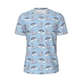 thumbnail image 5 of Wukai Rainbow Dinosaur Print Men's Short-Sleeved Mesh T-Shirt,Quick-Dry Short Sleeve Workout T-Shirt-X-Small, 5 of 8
