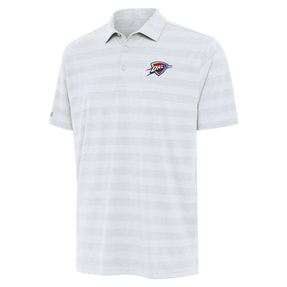 Men's Antigua White Oklahoma City Thunder Tunnel Polo