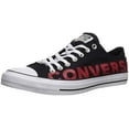 thumbnail image 2 of Converse Chuck Taylor All Star Ox Wordmark Men's Shoes Black-Enamel Red-White 165430f, 2 of 4