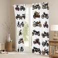 thumbnail image 3 of Castle Fairy Realistic Motorcycle Blackout Curtains Set of 2 (52x84 Each) for Teens, Modern Bike Pattern Window Curtains for Bedroom, Black Orange, 3 of 6