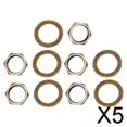 thumbnail image 1 of BELOVING 5x10Pc 3/8'' Guitar Jack Nuts with Lock Washer Set for Guitar Bass Replacement, 1 of 8