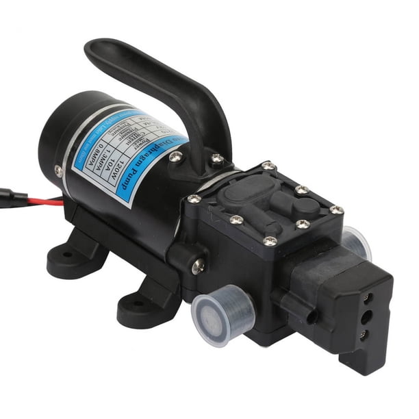 Bomba de agua eléctrica de 120 W, 10 l/m, bomba de diafragma autocebante para hidrolimpiadora de alta presión, 12 V/10 A