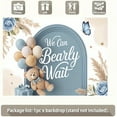 thumbnail image 4 of Bear Baby Shower Backdrop We Can Bearly Wait Photography Background for Boys Boho Blue Beige Floral Newborn Shower Birthday Party Decorations Banner Supplies Photo Booth Props, 4 of 4