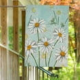 thumbnail image 3 of Daisy Floral House Flag 28x40 Inch Double Sided for Outside, Small Burlap Teal Blue White Flower Oil Painting Bloom Spring Summer Holiday Yard Flag Outdoor Decoration, 3 of 6