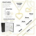 thumbnail image 2 of BEBERLINI Women Heart CZ Pendant Necklace Set 14K Gold Filled Cuban Chain Jewelry 20", 2 of 7