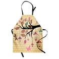 thumbnail image 1 of Dragonfly Apron Tree Branch with Original Lantern and Ethnic Leaves on Polka Dots Backdrop Ethnic, Unisex Kitchen Bib Apron with Adjustable Neck for Cooking Baking Gardening, Multi, by Ambesonne, 1 of 3