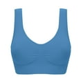 thumbnail image 4 of Everyday Bras for Women Maternity Bra Padded Womens Bras Sexy Bra Comfort Non Removable Padded Sports Bras for Women Womens Bra Push up Women Sports Bra Thin Sports Bra Sports Bra Girls Blue 4XL, 4 of 5