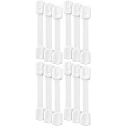 Bates- Child Safety Strap Locks, 12 Pack, White Baby Cabinet Locks