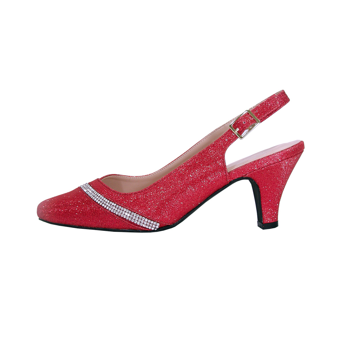 Floral Women's Candice Extra Wide Width Pointed Toe With Crystal Strip Upper Slingback