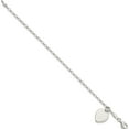 thumbnail image 2 of Sterling Silver Engraveable Heart 6 In Childs Bracelet (6 X 12) Made India qg1446-6, 2 of 5