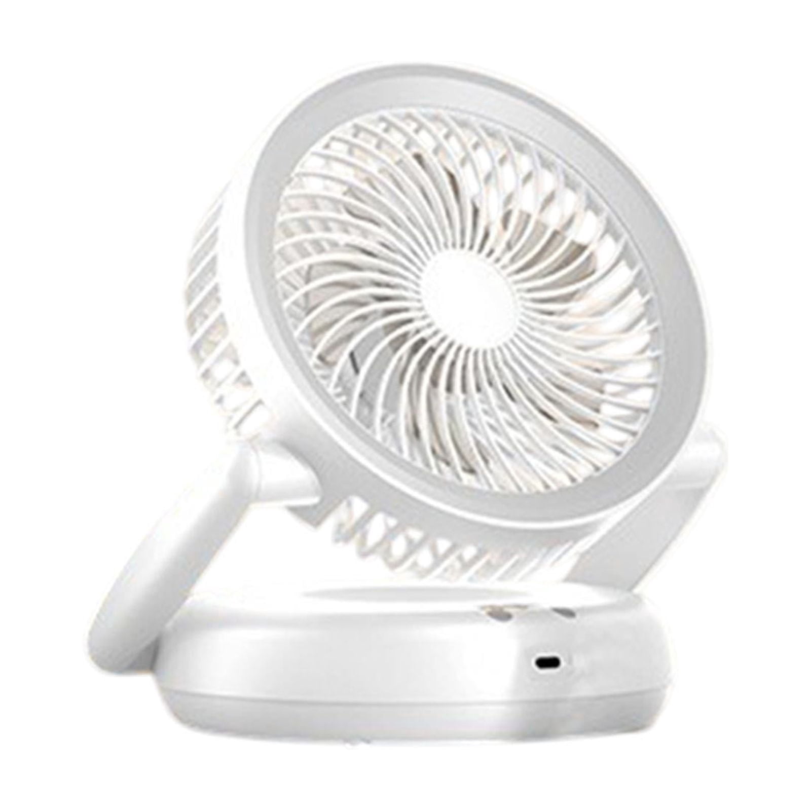 Lenkho Multifunctional Foldable Desk & Wall Fan, 2-in-1 Rechargeable Circulating Fan, 360° Adjustable Angle, Small Desktop Fan with Night Light, Ideal for Home, Office, Kitchen