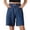 *Dark Blue^, variant on ClodeEU Women's High Waisted Straight Leg Denim Knee Length Shorts, Casual Jean Bermuda Short with Pockets Dark Blue^,Womens Plus L