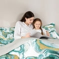 thumbnail image 5 of Castle Fairy Marble Watercolor 3 Pieces Queen Comforter Set for Teens Women Men,Abstract Marbling Ultra Soft Bedding Sets,Stone Pattern Bedding Comforter Set,Lightweight Room Decor, 5 of 8