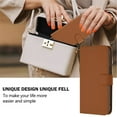 thumbnail image 5 of Wallet Case Compatible for Google Pixel 10a, PU Leather Magnetic Closure Protective Flip Folio Case with 3 Card Holder and Wrist Strap Cover Women Men,Brown,For Google Pixel 10a, 5 of 11