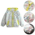 thumbnail image 4 of XBASW Toddler Baby Hooded Raincoat for Girls Cute Cartoon Rabbit Jacket Kids Spring Fall Light Girls Windbreaker Jacket Outerwear 9M-7T, 4 of 8
