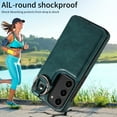 thumbnail image 3 of Nalacover for Samsung Galaxy S23 Plus Wallet Case with Card Slots & Metal Finger Ring, Durable PU Leather Back Double Magnetic Botton Flip Kickstand Purse Shockproof Phone Case,Green, 3 of 10
