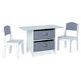 thumbnail image 3 of Milliard Kids Table and Chair Set Wood with Storage Shelves with Modern Gray Colors, 3 of 6